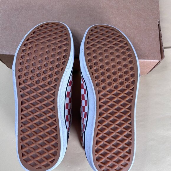 VANS SK8 Hi Shoes Kids Youth 5 Red White Checkered and Black Suede - Picture 13 of 16